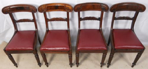 fig 1. Set of Four Victorian Mahogany Bar-back Dining Chairs