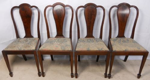 Set of Four Georgian Style Mahogany Dining Chairs