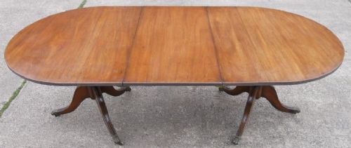 Regency Style Mahogany Extending Dining Table Seat Eight