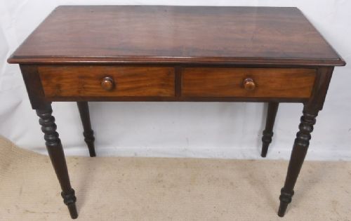 Victorian Mahogany Two Drawer Writing Table