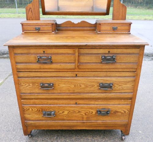 fig 1. Edwardian Ash Dressing Chest of Drawers