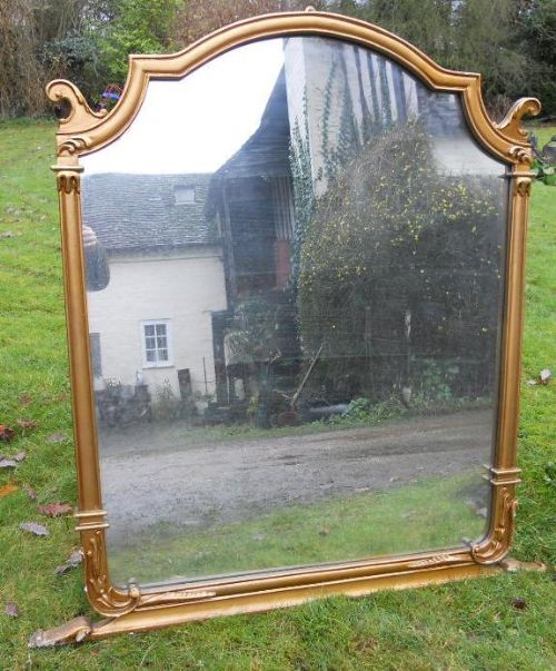 Regency Style Gilt Framed Overmantel Mirror