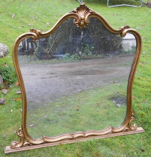 Ornate Gilt Framed Overmantel Mirror