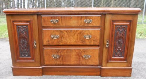 Edwardian Walnut Sideboard Base
