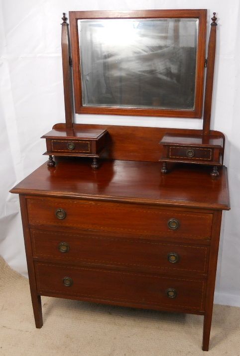 fig 1. Edwardian Inlaid Mahogany Dressing Chest