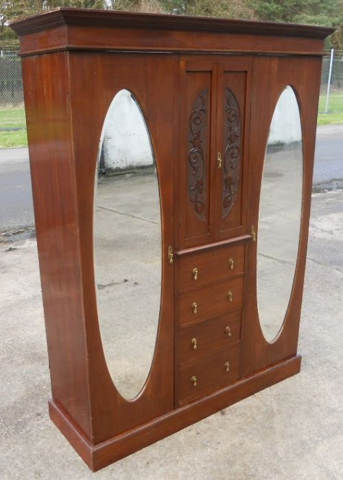 fig 1. Edwardian Small Mahogany Compactum Wardrobe