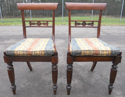 Pair of Regency Rosewood Dining Chairs