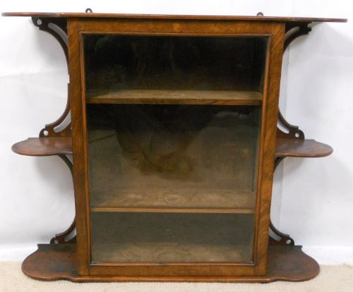 Victorian Mahogany Hanging Wall Display Cabinet