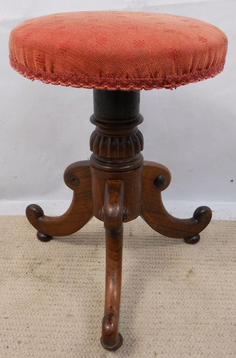 Victorian Rosewood Revolving Piano Stool