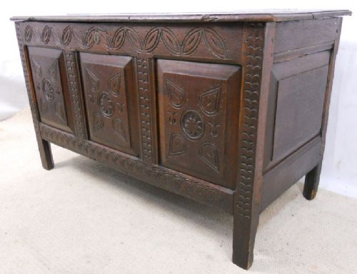 Eighteenth Century Panelled Oak Blanket Chest