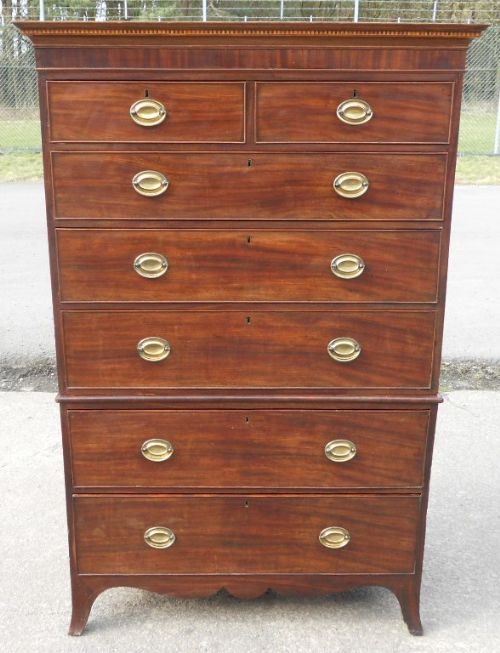 Georgian Mahogany Chest on Chest