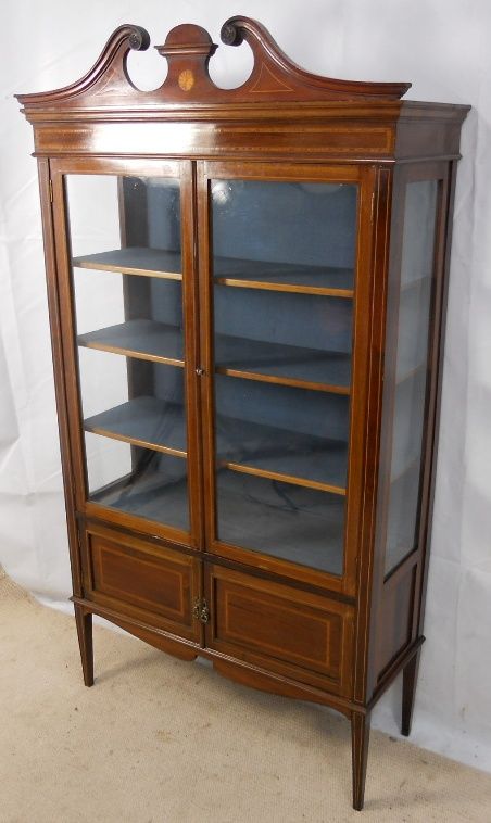 fig 1. Edwardian Inlaid Mahogany China Display Cabinet