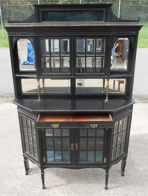 fig 2. Aesthetic Movement Ebonized Chiffonier Display Cabinet