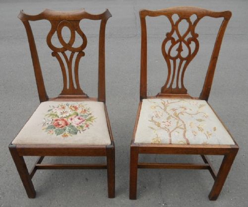 Two Georgian Mahogany Dining Chairs