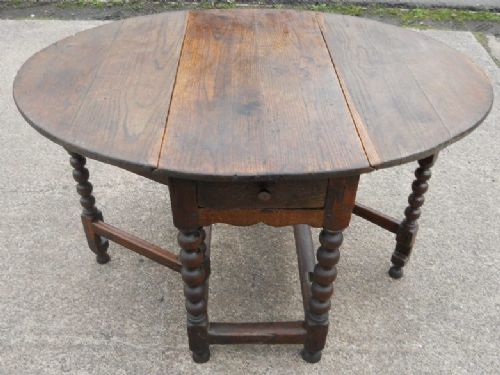 Antique Oak Gateleg Dining Table
