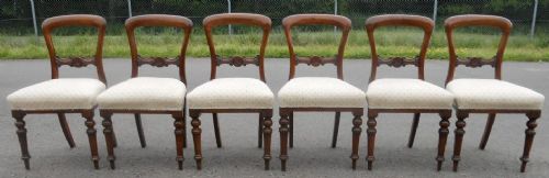 Set of Six Victorian Mahogany Dining Chairs