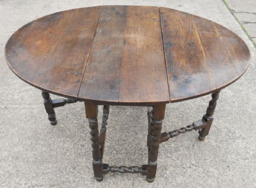 Antique Oval Oak Gateleg Dining Table