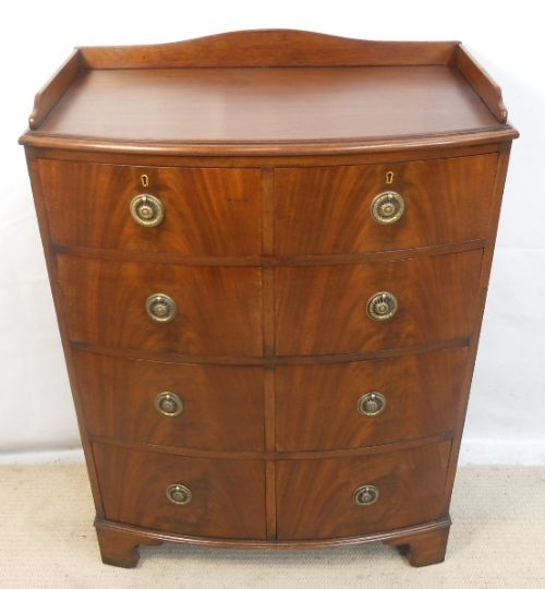 Small Mahogany Bowfront Chest of Drawers