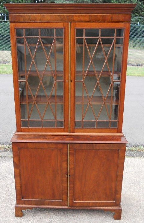 fig 1. Georgian Mahogany Bookcase Cabinet