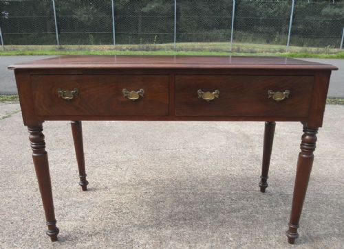 Victorian Mahogany Two Drawer Writing Table