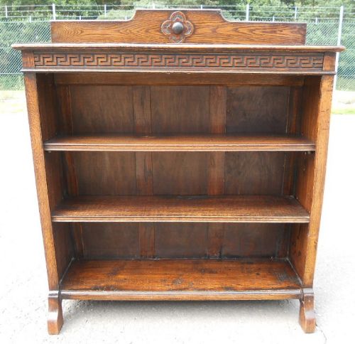 Oak Standing Open Bookcase Cabinet