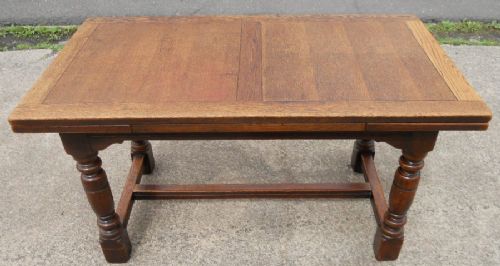 Jacobean Style Oak Extending Dining Table to Seat Eight