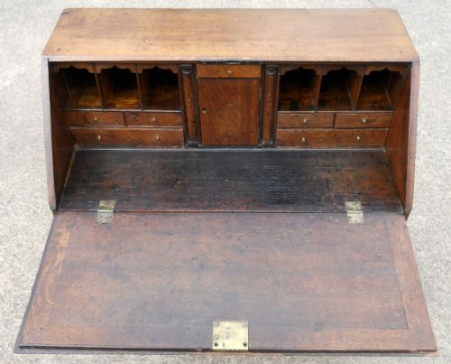 GEORGIAN OAK WRITING BUREAU - ADDITIONAL PHOTO 9
