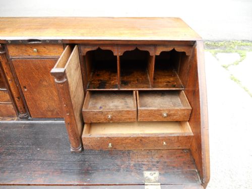 GEORGIAN OAK WRITING BUREAU - ADDITIONAL PHOTO 12