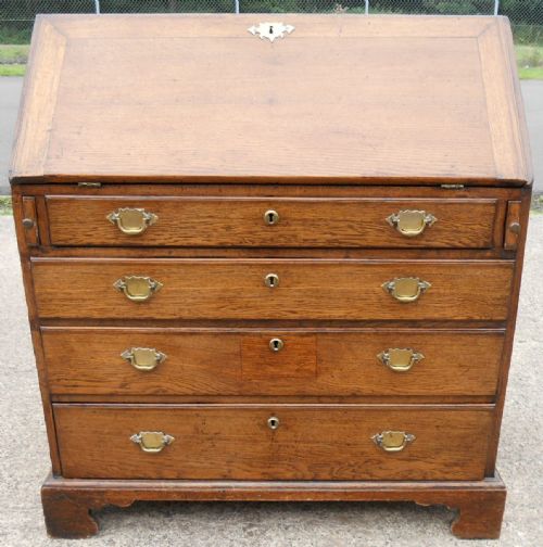 GEORGIAN OAK WRITING BUREAU - ADDITIONAL PHOTO 13