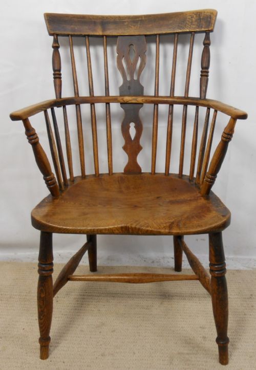 Comb-back Windsor Elm Kitchen Armchair