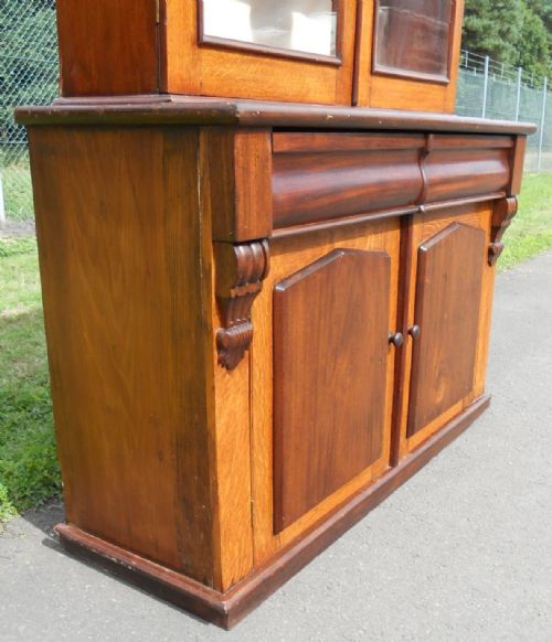VICTORIAN OAK BOOKCASE CABINET - ADDITIONAL PHOTO 7