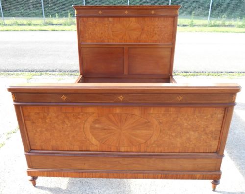 fig 1. Edwardian Inlaid Mahogany Five Foot Double Bed