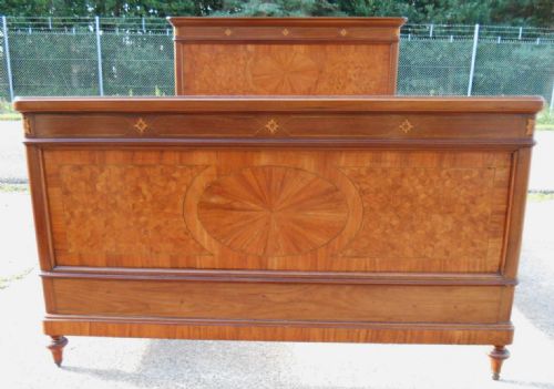 Edwardian Inlaid Mahogany Five Foot Double Bed