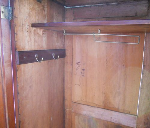 VICTORIAN MAHOGANY TWO DOOR HANGING WARDROBE - ADDITIONAL PHOTO 4