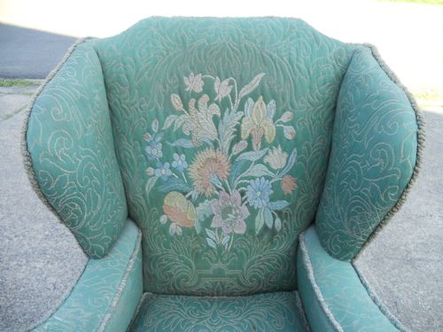 WINGBACK UPHOLSTERED FIRESIDE ARMCHAIR - ADDITIONAL PHOTO 3