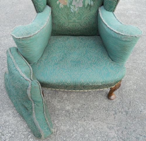 WINGBACK UPHOLSTERED FIRESIDE ARMCHAIR - ADDITIONAL PHOTO 5