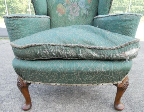 WINGBACK UPHOLSTERED FIRESIDE ARMCHAIR - ADDITIONAL PHOTO 6