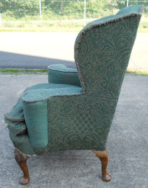WINGBACK UPHOLSTERED FIRESIDE ARMCHAIR - ADDITIONAL PHOTO 8