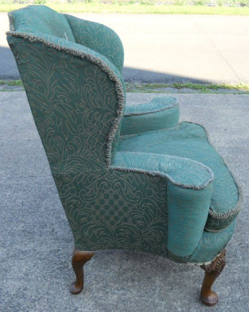 WINGBACK UPHOLSTERED FIRESIDE ARMCHAIR - ADDITIONAL PHOTO 11