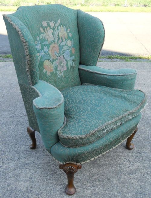 WINGBACK UPHOLSTERED FIRESIDE ARMCHAIR - ADDITIONAL PHOTO 12