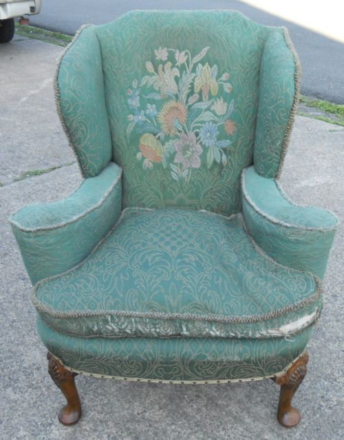 WINGBACK UPHOLSTERED FIRESIDE ARMCHAIR - ADDITIONAL PHOTO 13