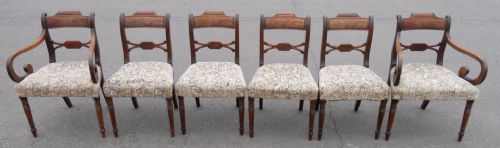 Set of Six Georgian Mahogany Dining Chairs