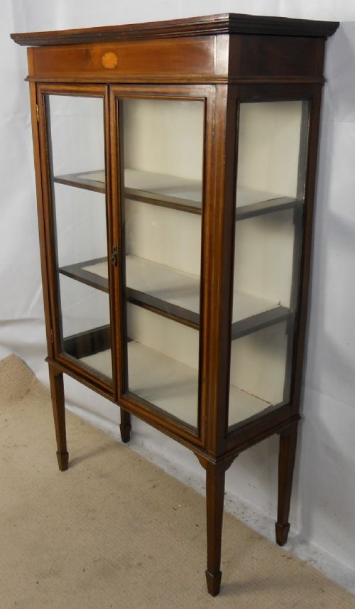 fig 1. Edwardian Inlaid Mahogany China Display Cabinet