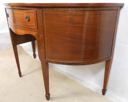 GEORGIAN STYLE MAHOGANY BOWFRONT SIDEBOARD - ADDITIONAL PHOTO 1
