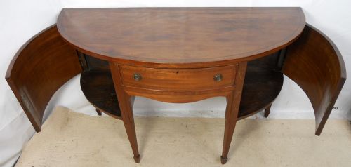 GEORGIAN STYLE MAHOGANY BOWFRONT SIDEBOARD - ADDITIONAL PHOTO 5
