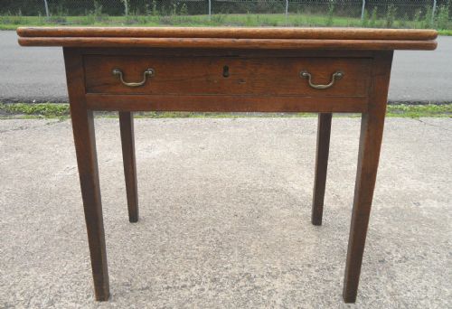 Georgian Oak Foldover Tea Table