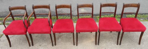 fig 1. Set of Six Regency Mahogany Dining Chairs 
