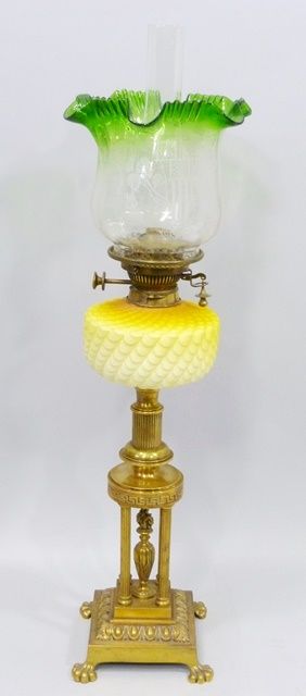 Victorian Brass Oil Lamp