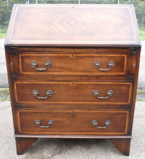 Edwardian Inlaid Mahogany Writing Bureau