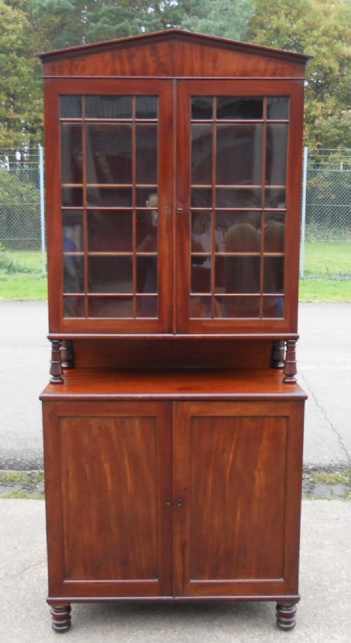 Georgian Mahogany Bookcase Cabinet